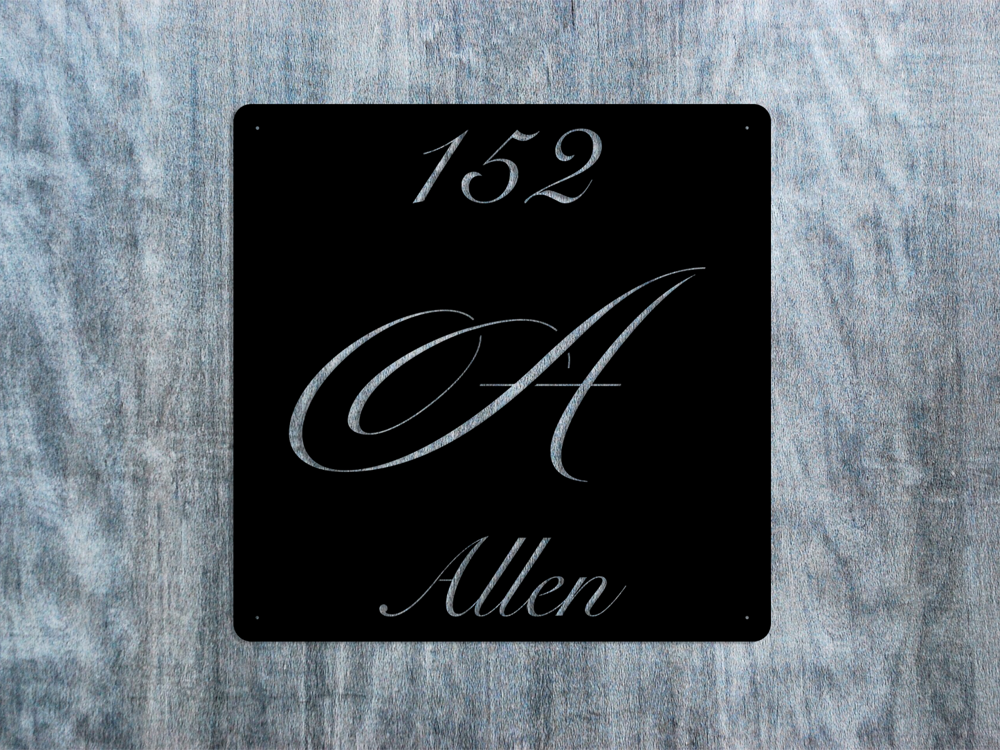 Elegant Letter A Family Name Sign