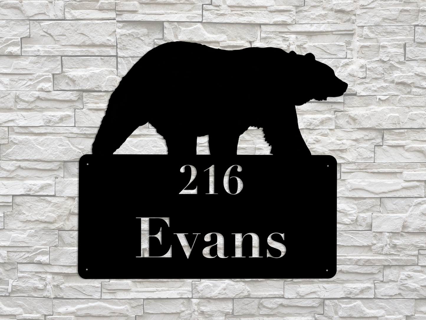 Bear Family Name Sign