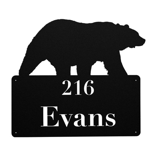 Bear Family Name Sign