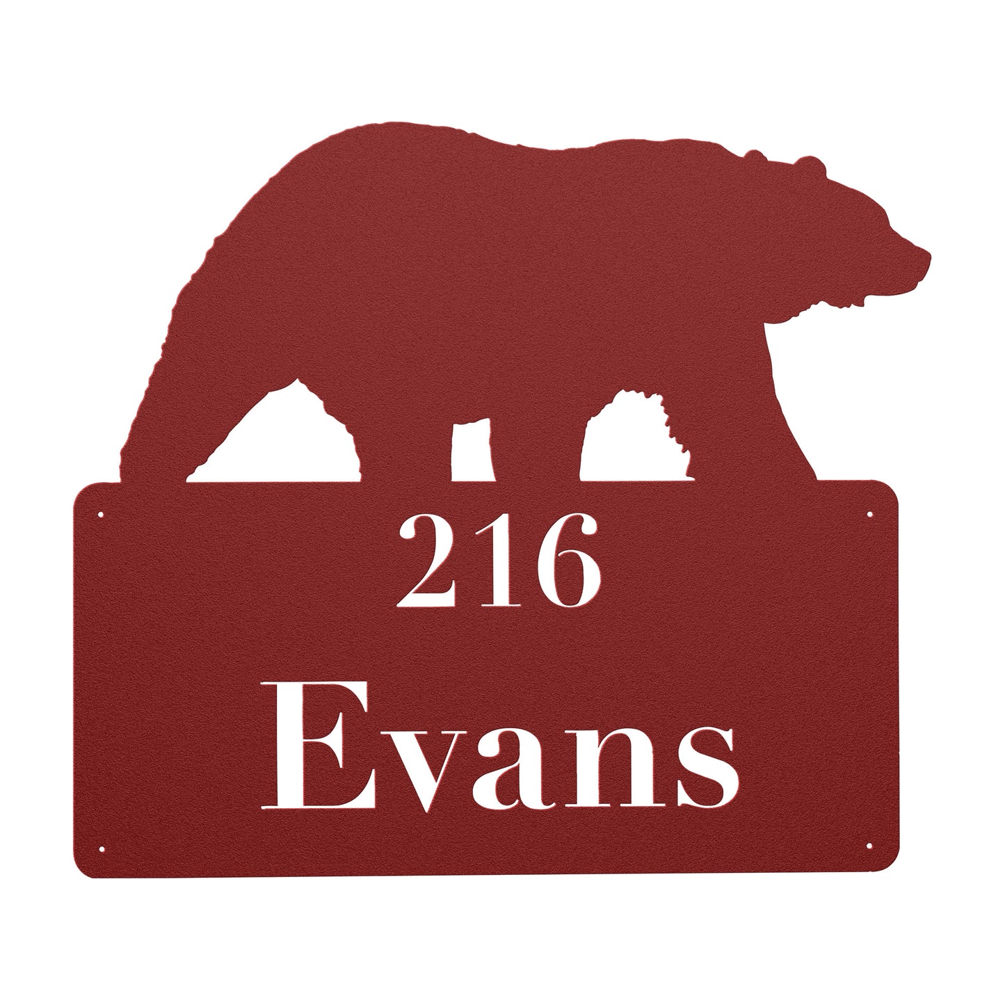 Bear Family Name Sign