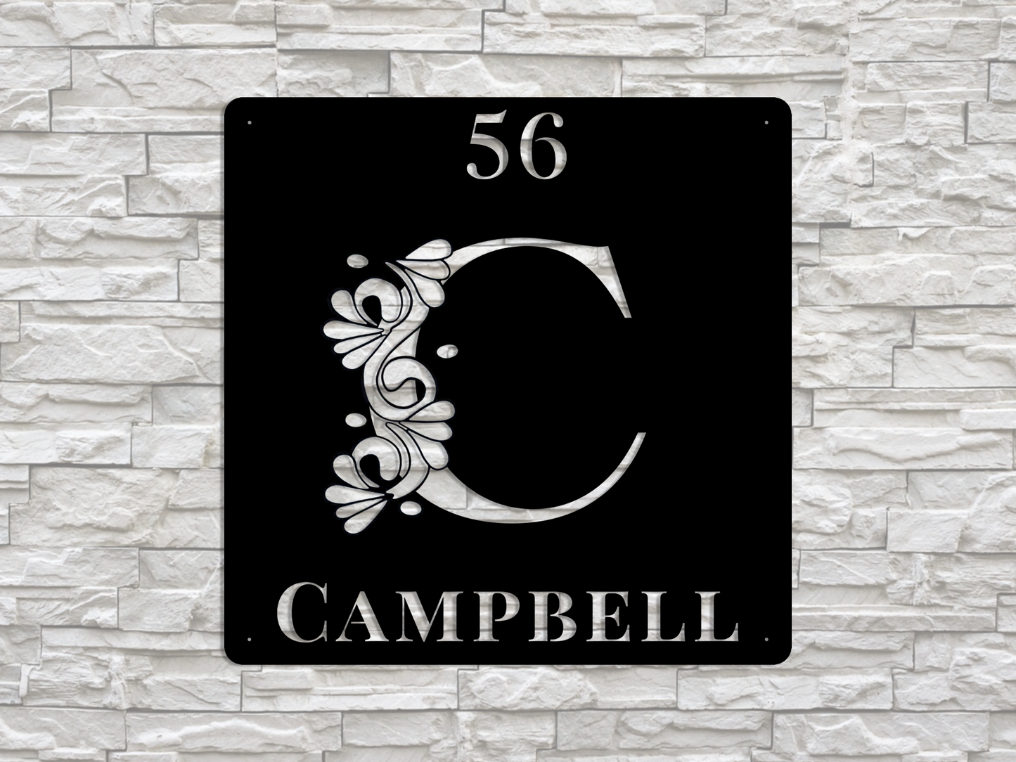 Classic Serif C Family Name Sign