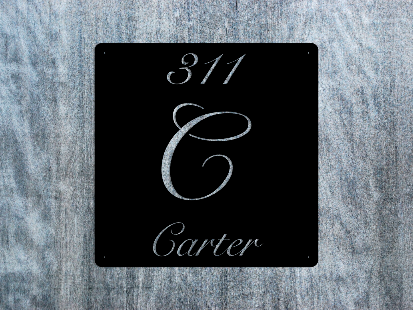 Elegant Letter C Family Name Sign