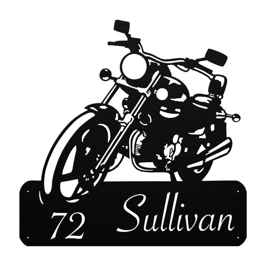 Classic Motorcycle Family Name Sign