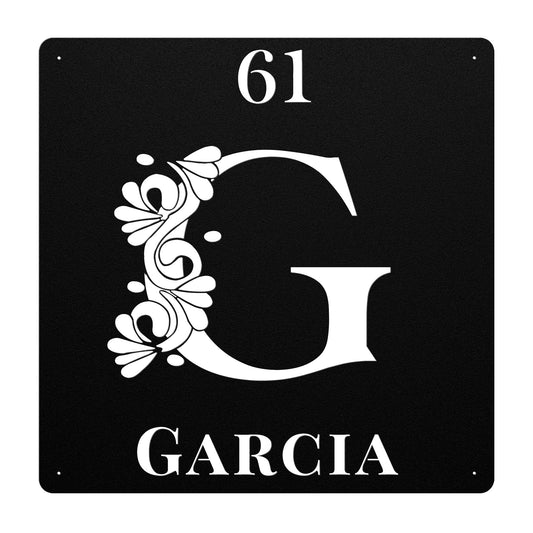 Classic Serif G Family Name Sign