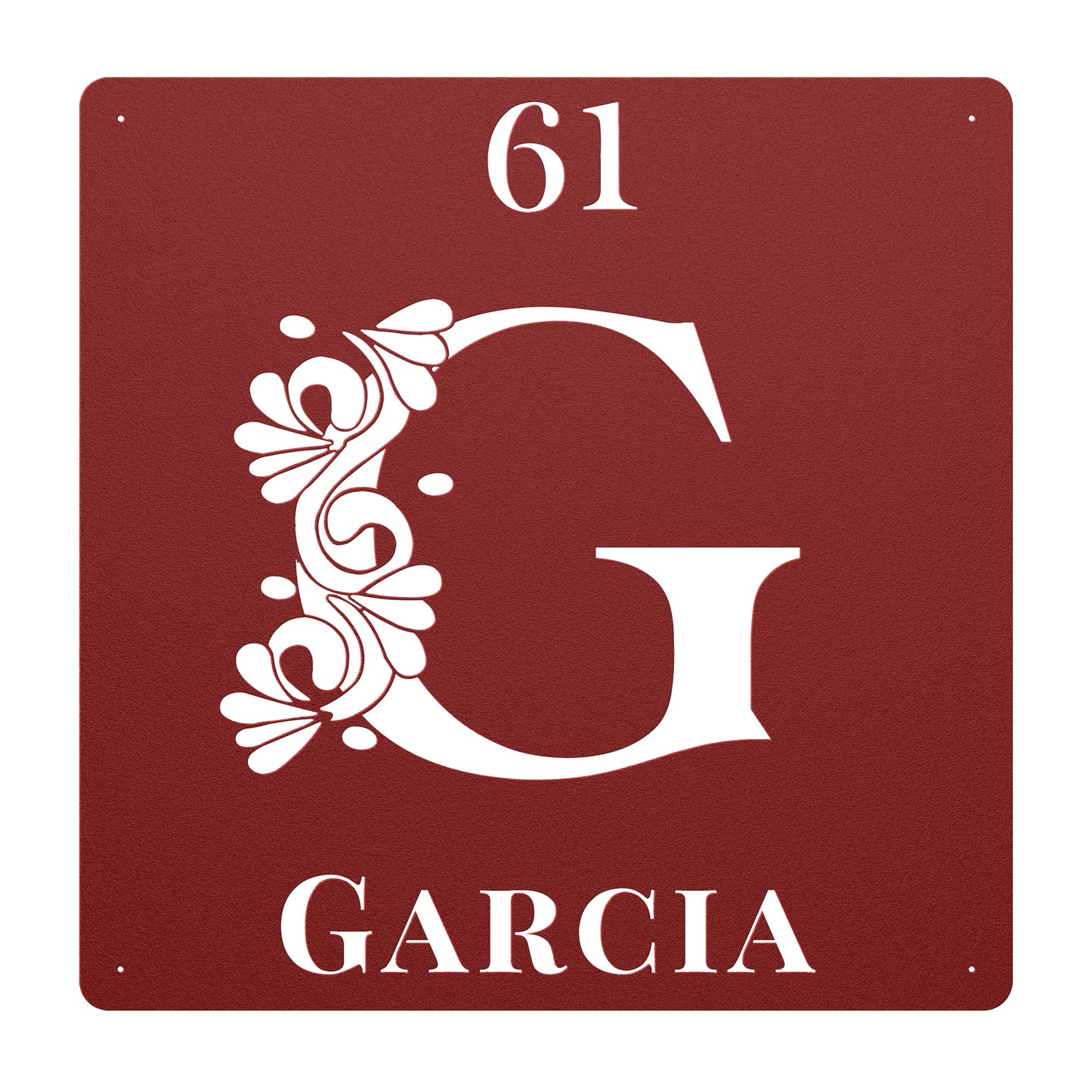 Classic Serif G Family Name Sign