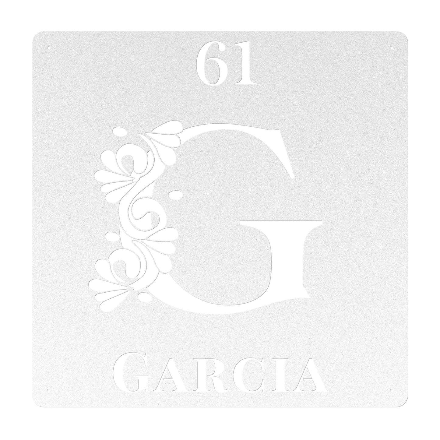 Classic Serif G Family Name Sign