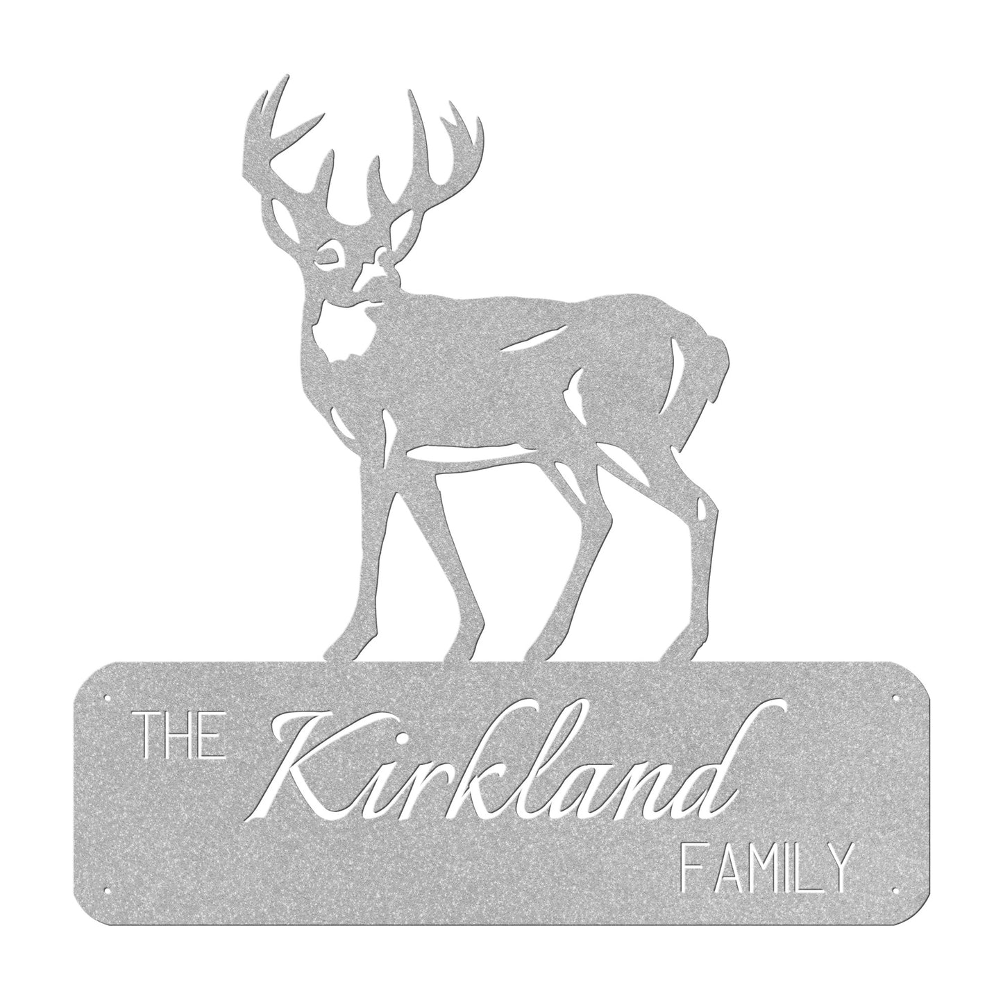 Deer Family Name Sign