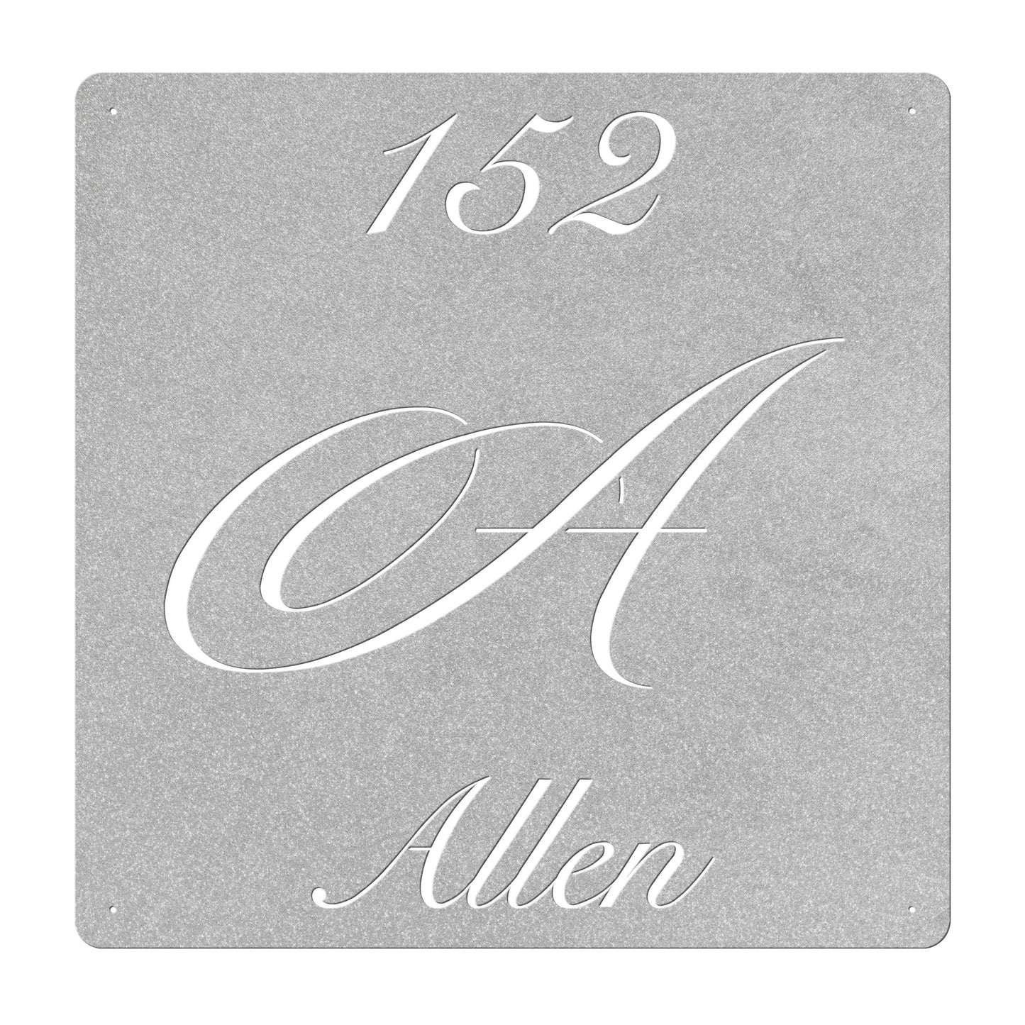 Elegant Letter A Family Name Sign