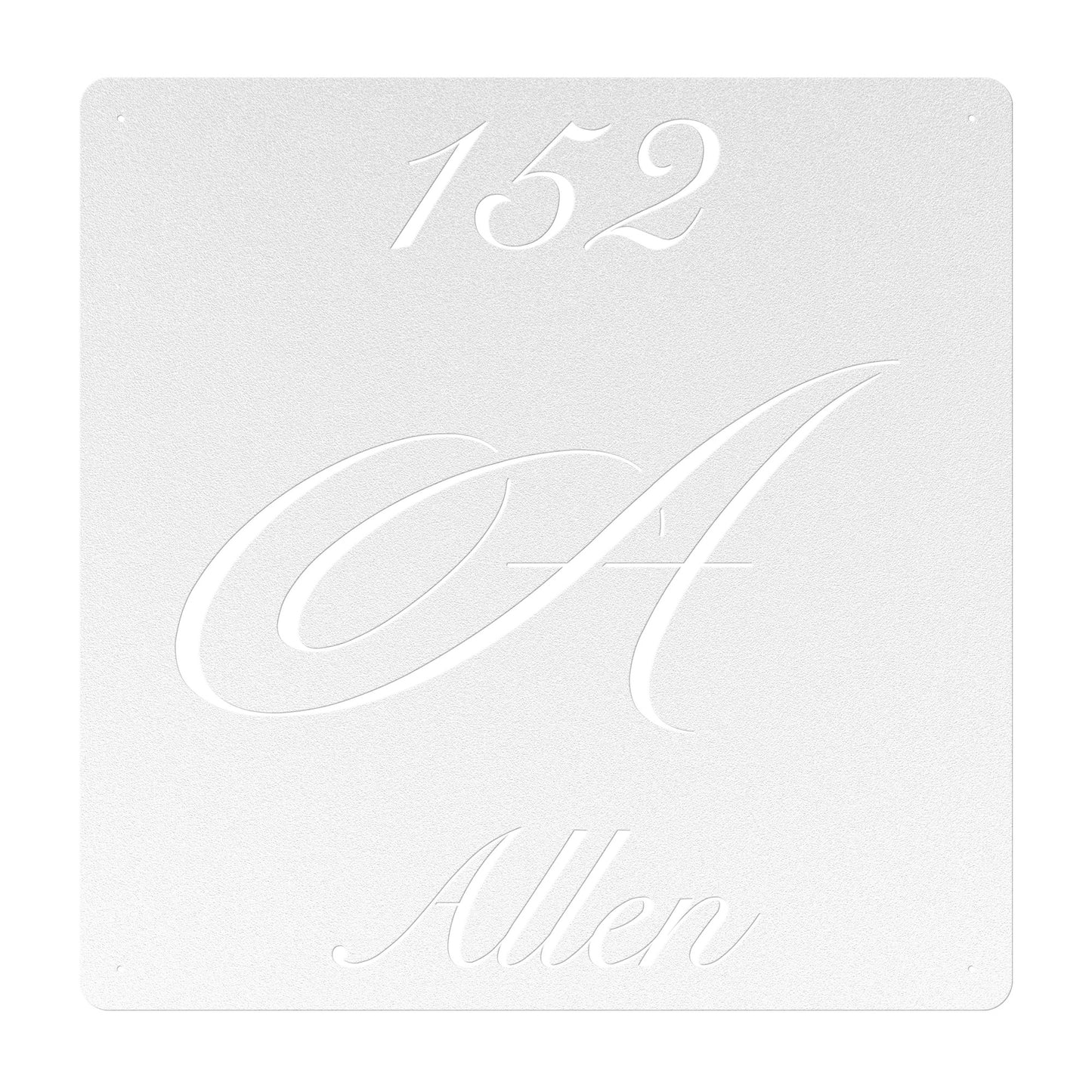 Elegant Letter A Family Name Sign