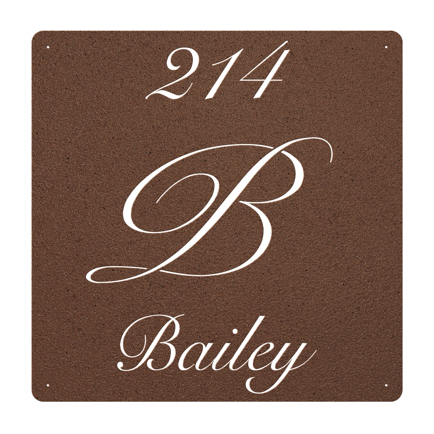 Elegant Letter B Family Name Sign