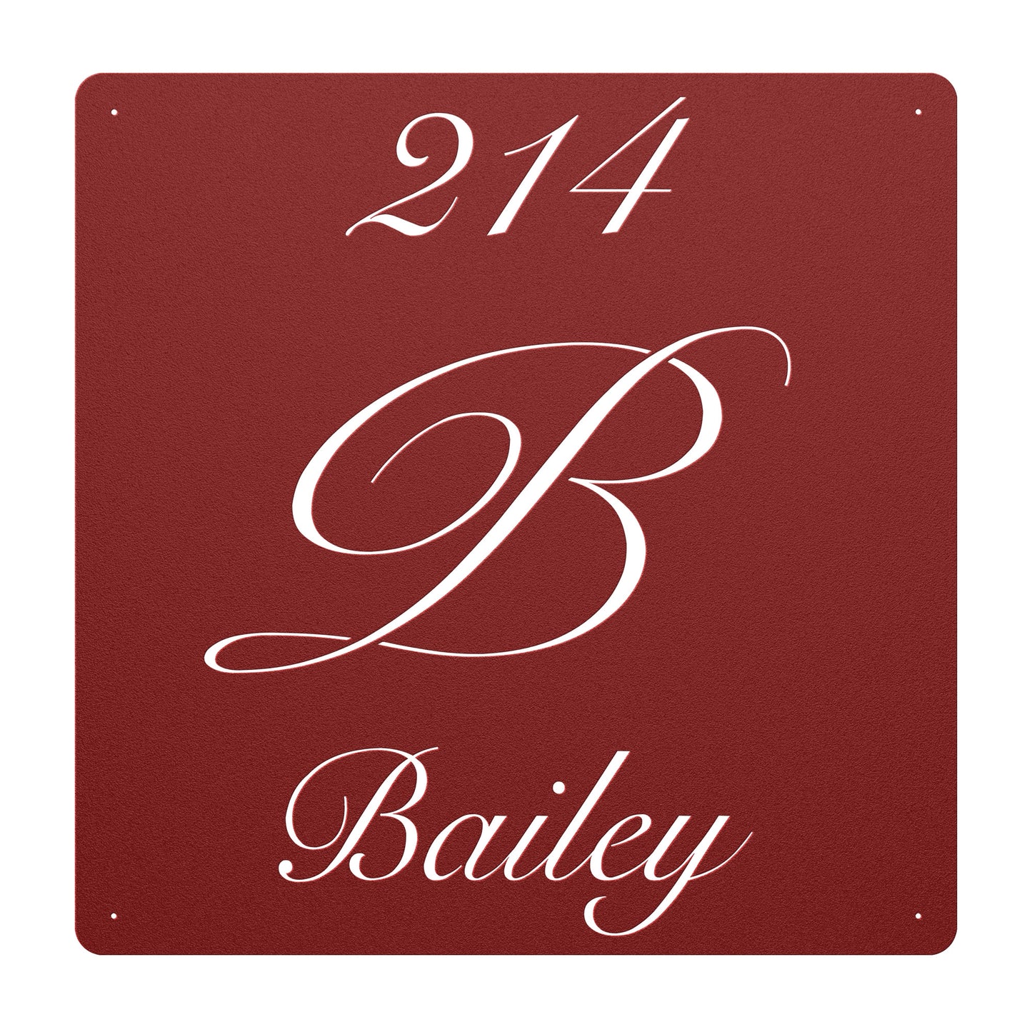 Elegant Letter B Family Name Sign