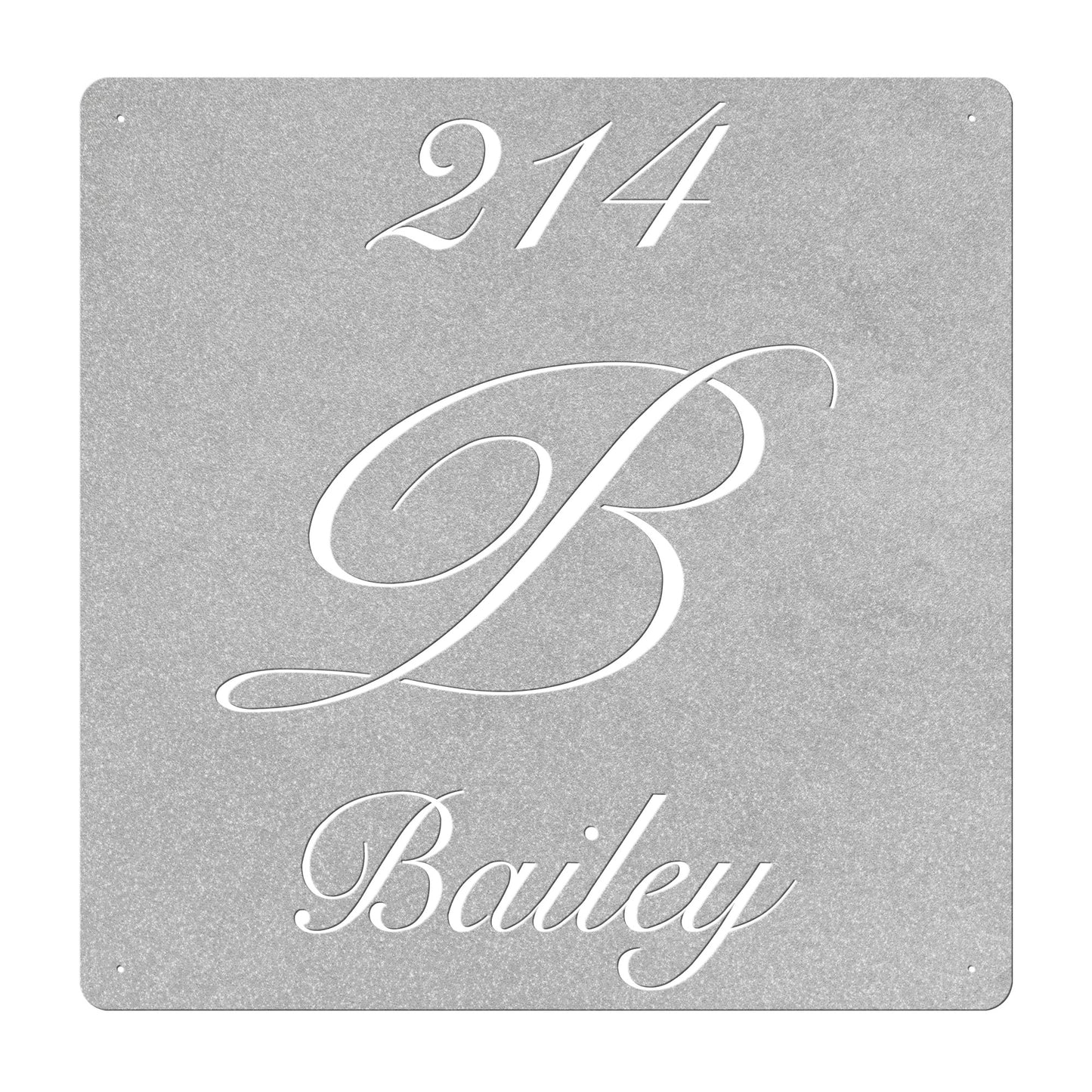 Elegant Letter B Family Name Sign