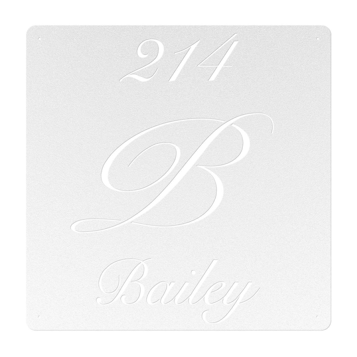 Elegant Letter B Family Name Sign