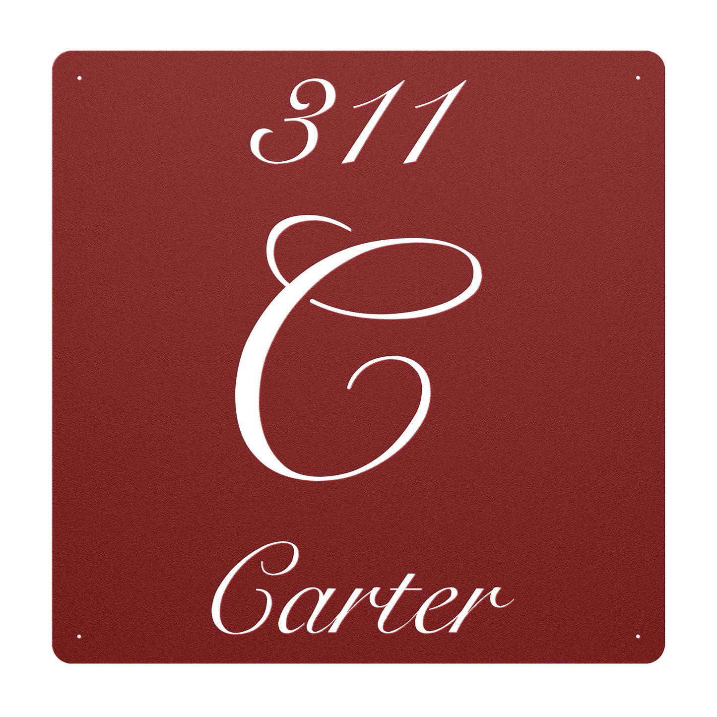 Elegant Letter C Family Name Sign