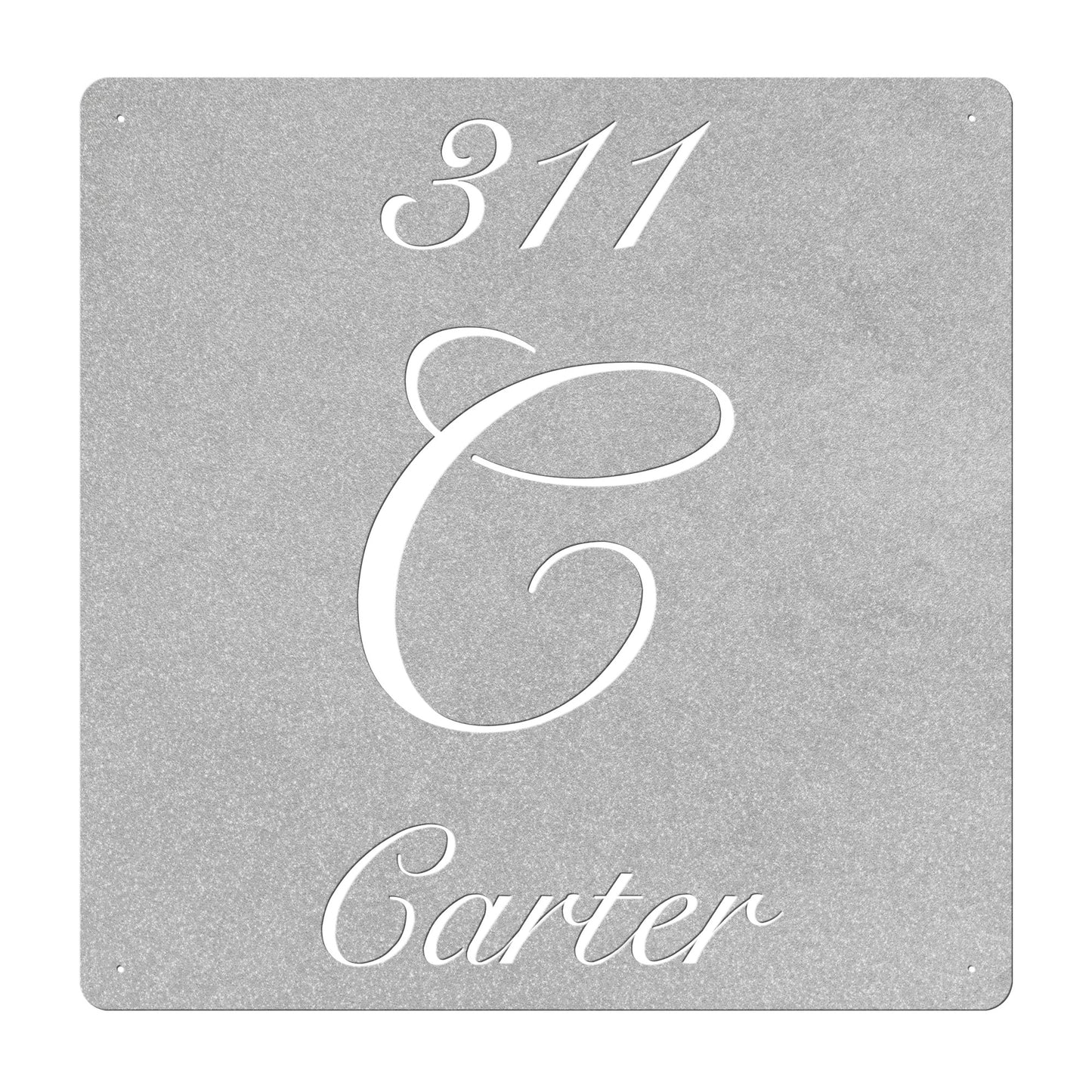 Elegant Letter C Family Name Sign