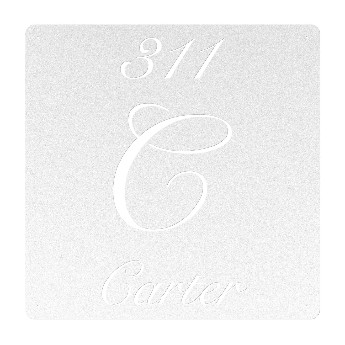 Elegant Letter C Family Name Sign