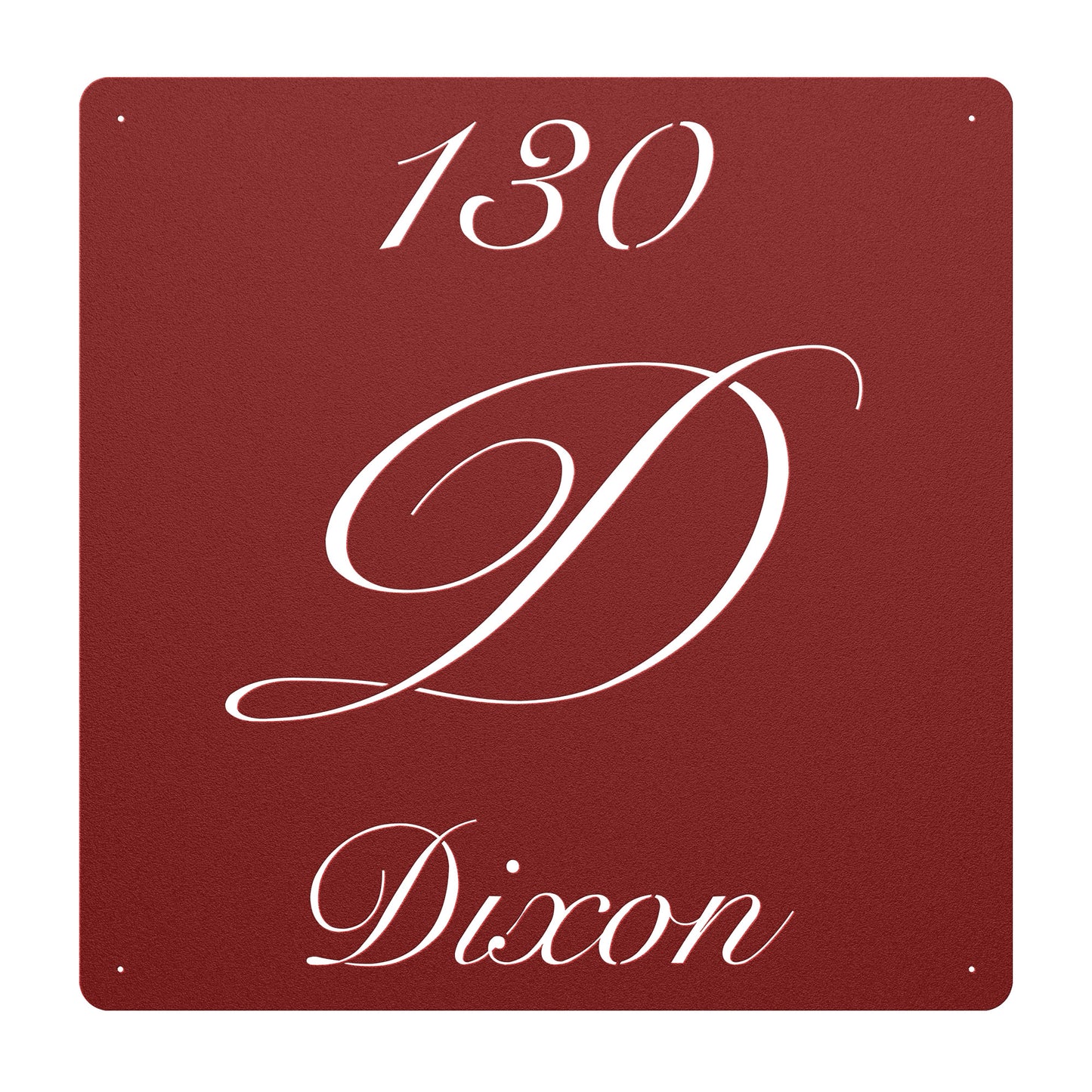 Elegant Letter D Family Name Sign