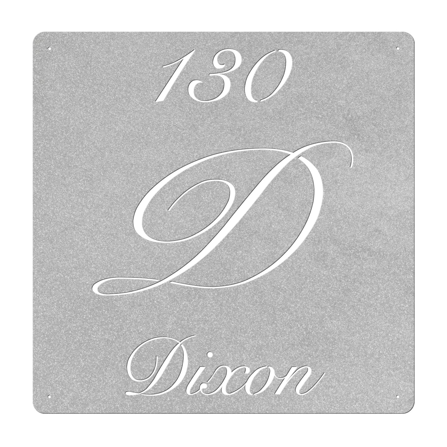 Elegant Letter D Family Name Sign