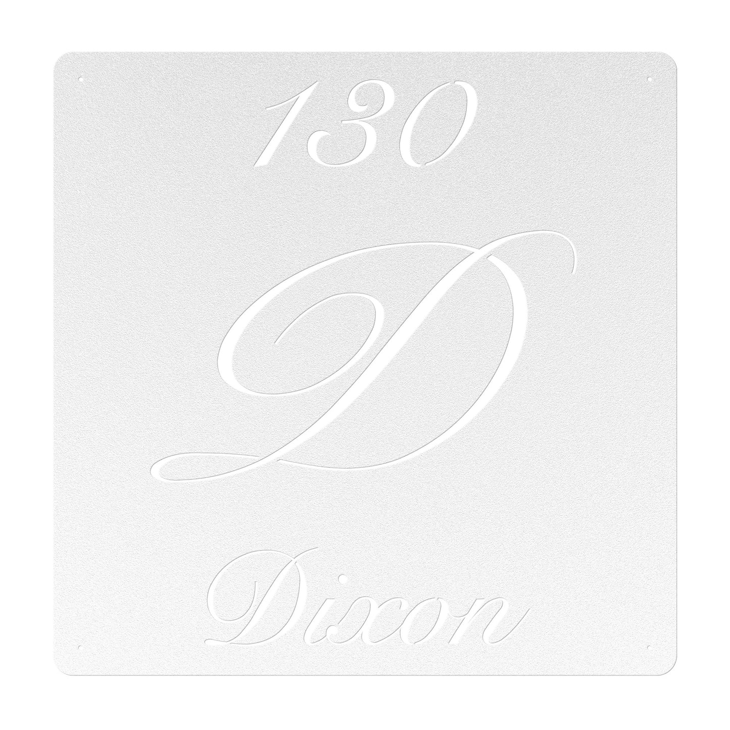 Elegant Letter D Family Name Sign