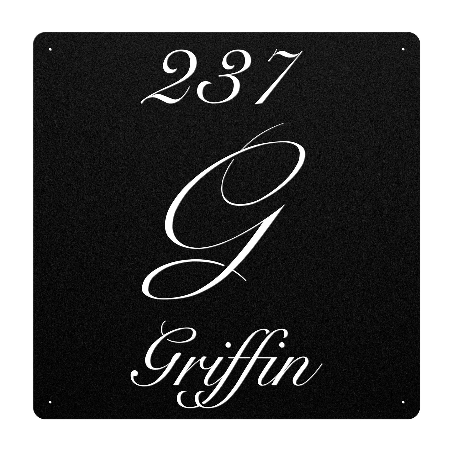 Elegant Letter G Family Name Sign