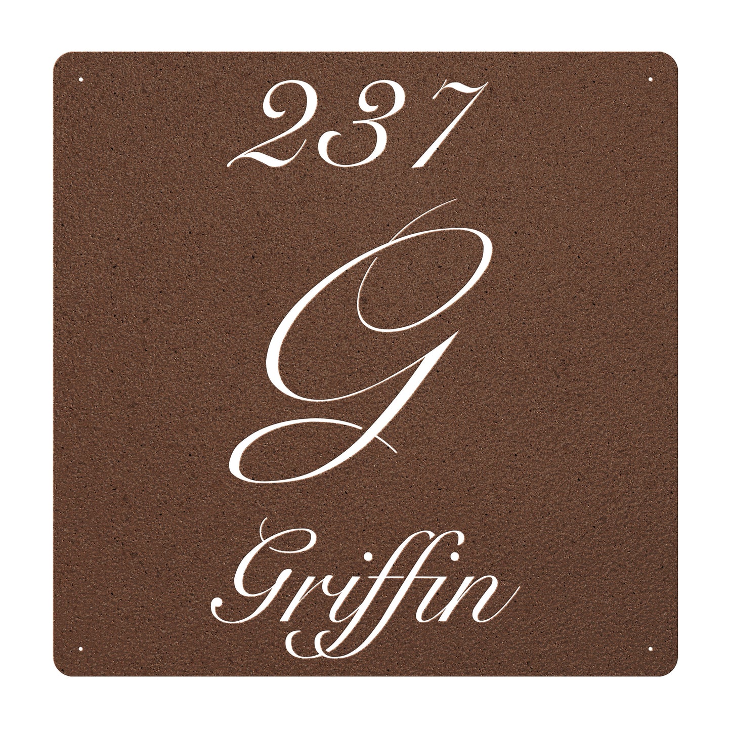 Elegant Letter G Family Name Sign