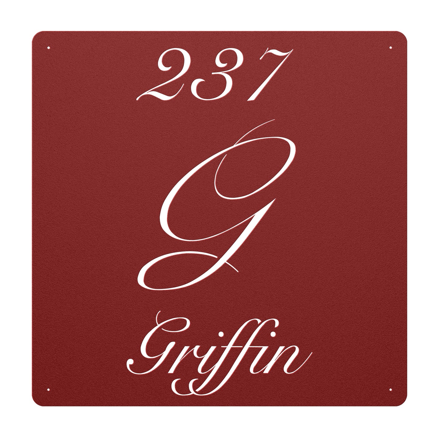 Elegant Letter G Family Name Sign