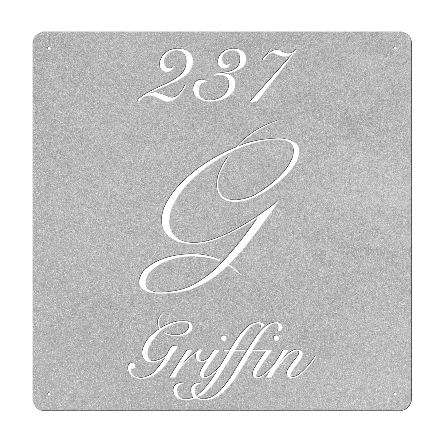 Elegant Letter G Family Name Sign