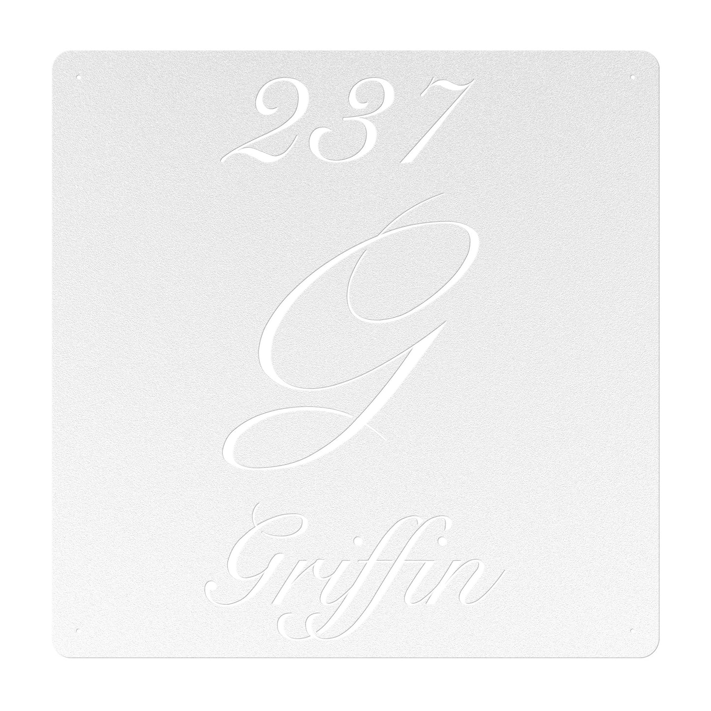 Elegant Letter G Family Name Sign