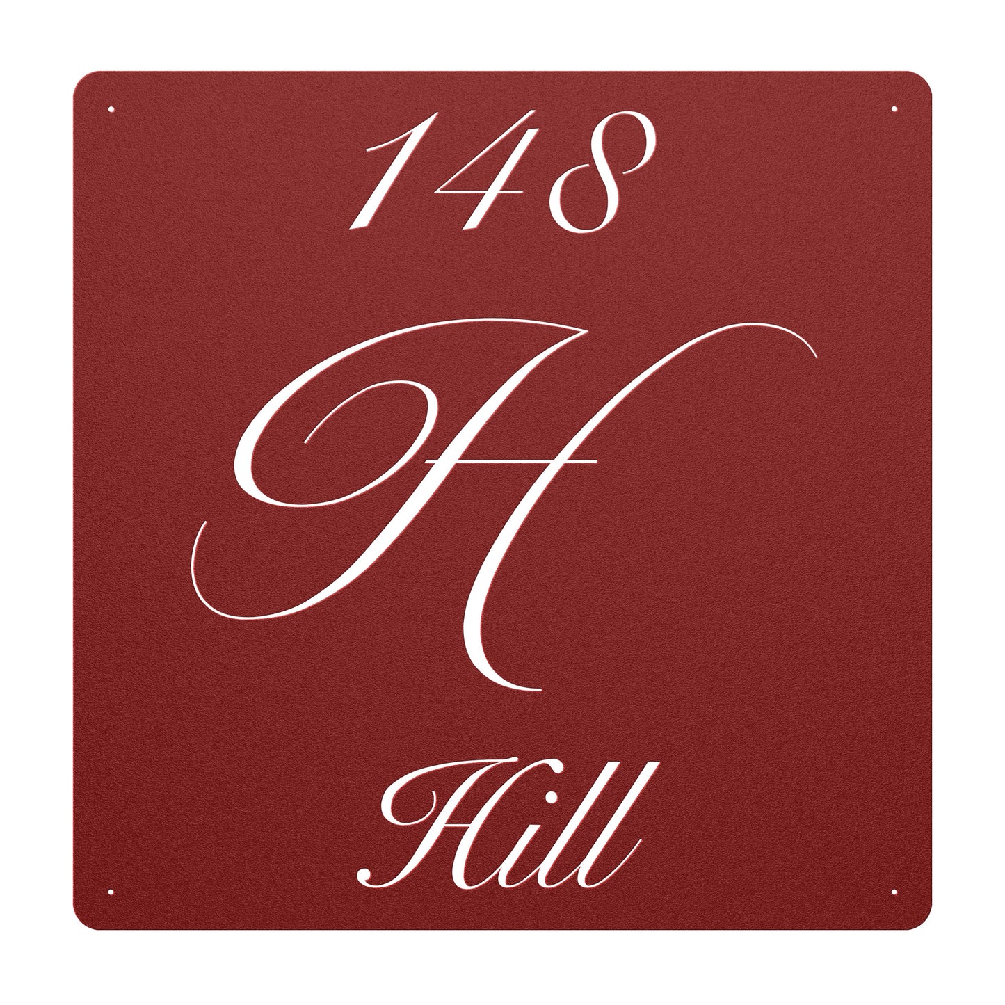 Elegant Letter H Family Name Sign