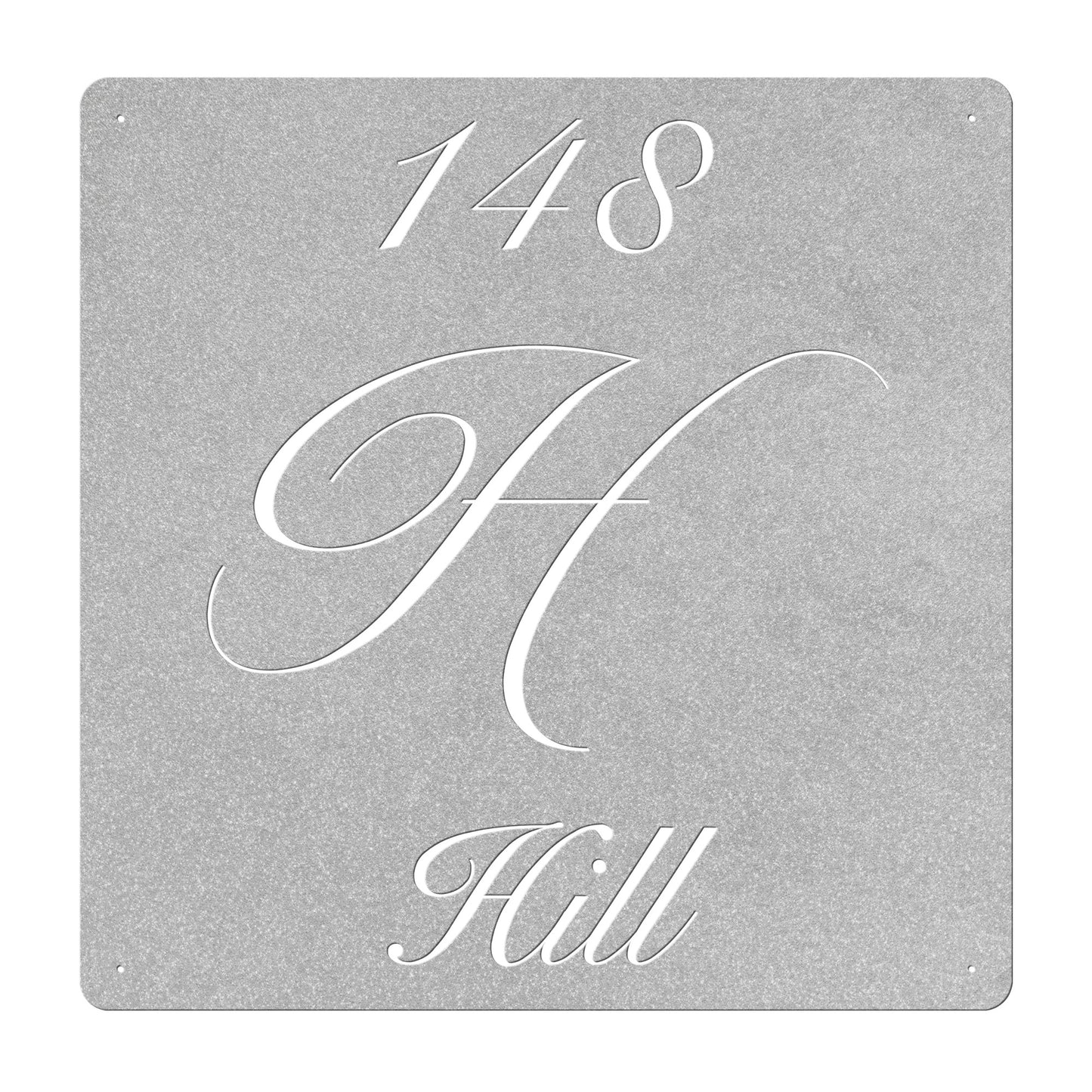 Elegant Letter H Family Name Sign