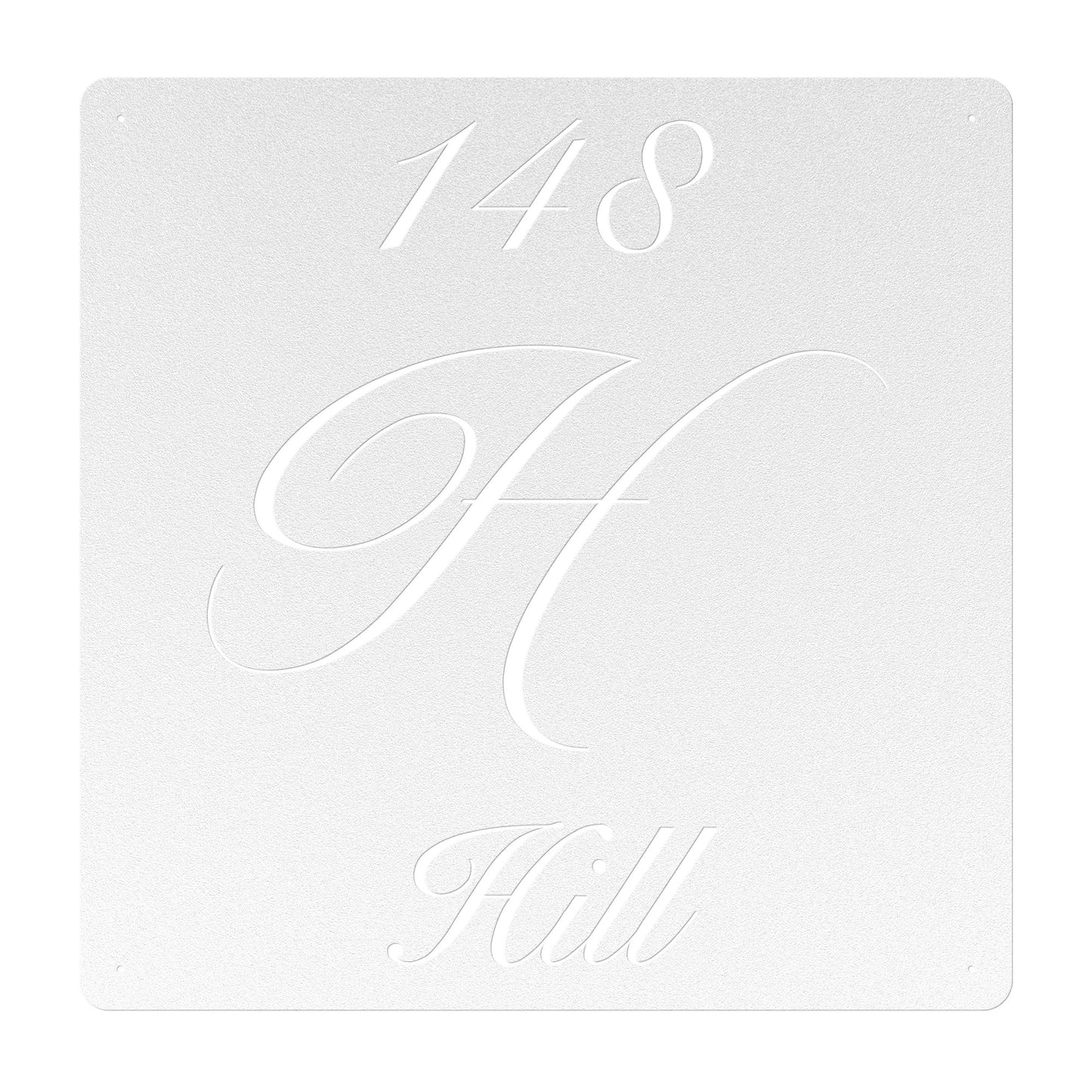 Elegant Letter H Family Name Sign