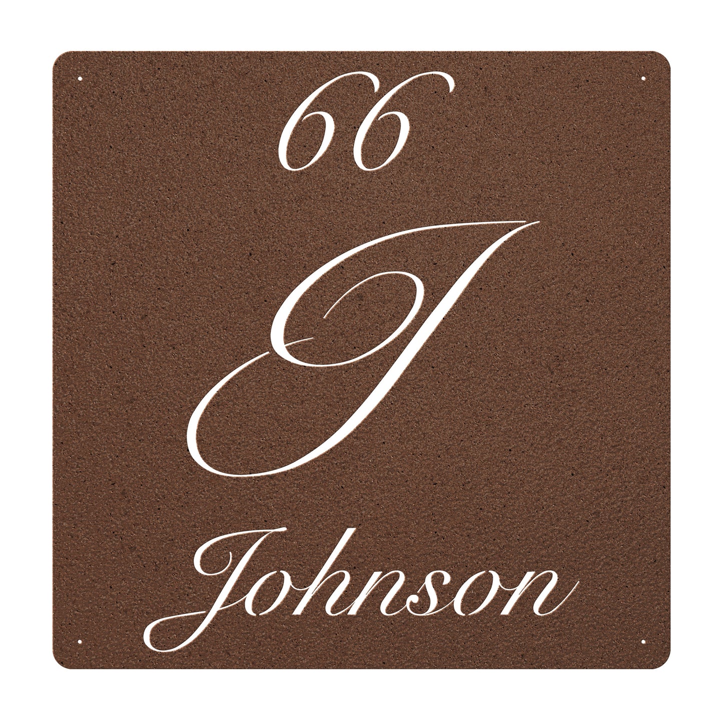 Elegant Letter J Family Name Sign