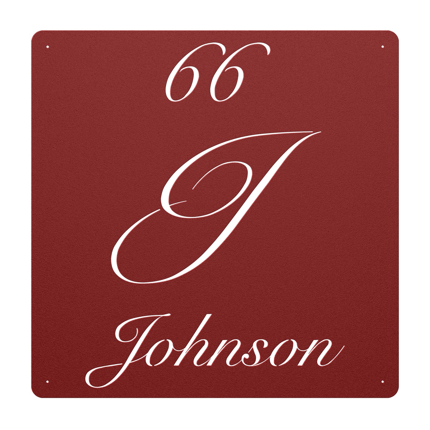 Elegant Letter J Family Name Sign