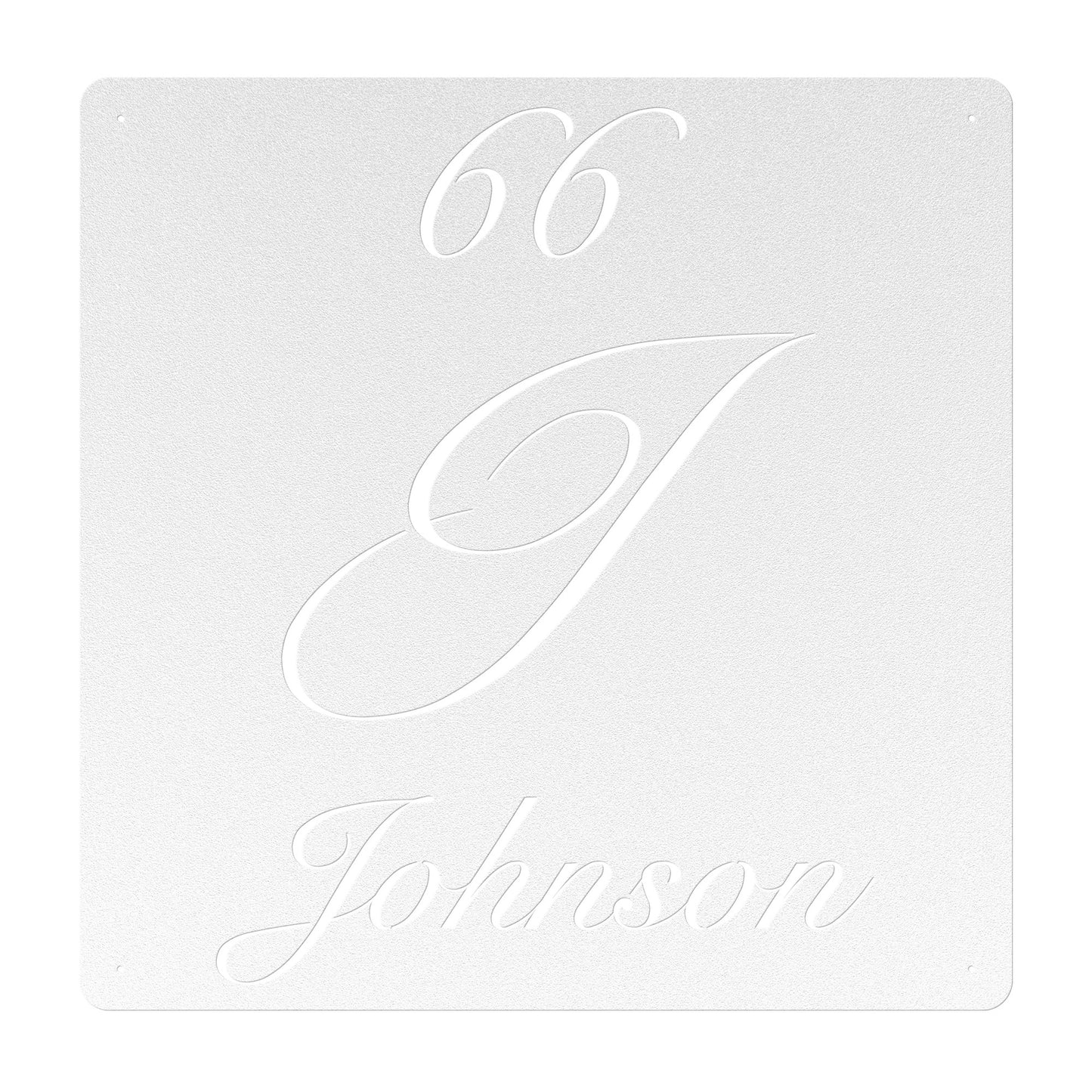 Elegant Letter J Family Name Sign