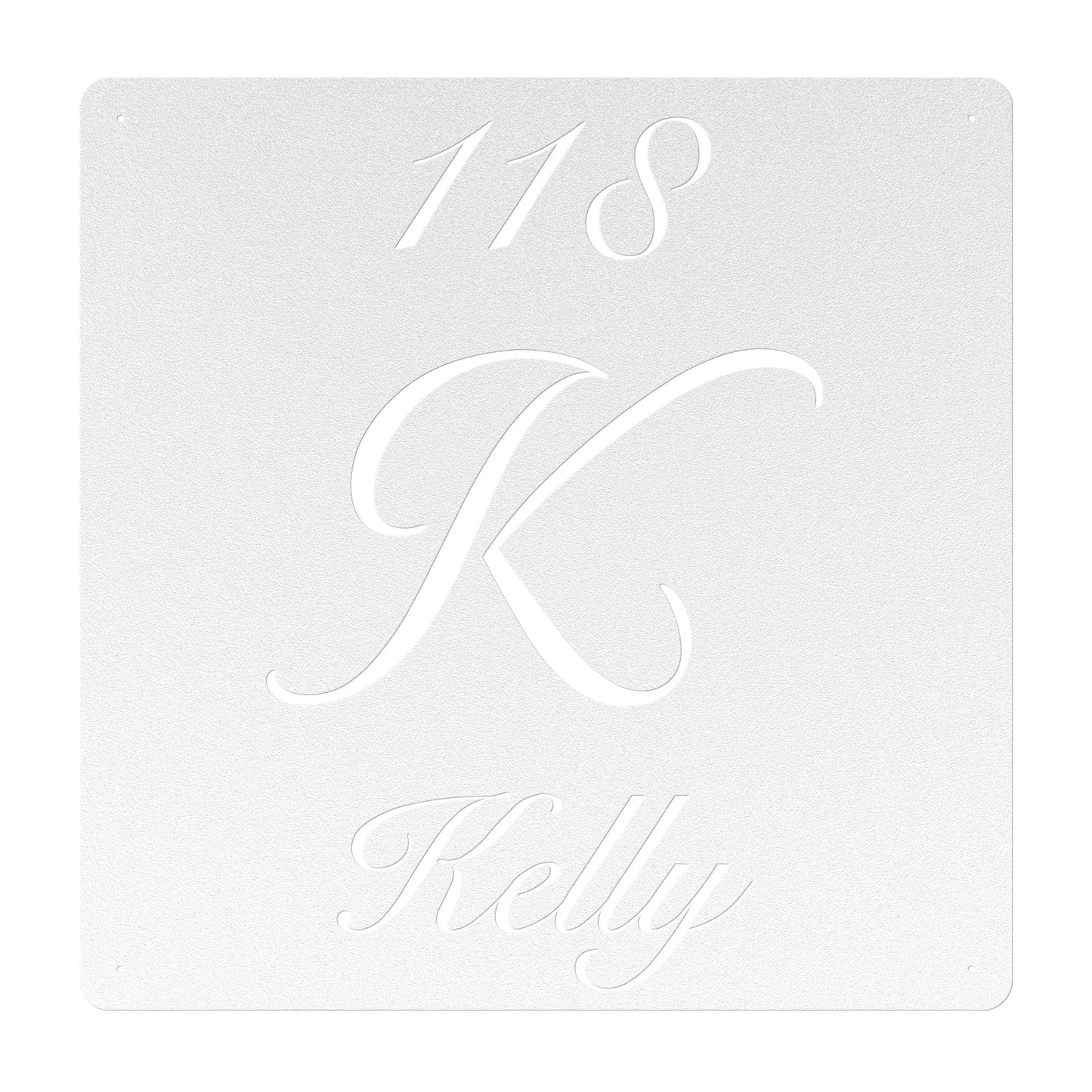 Elegant Letter K Family Name Sign