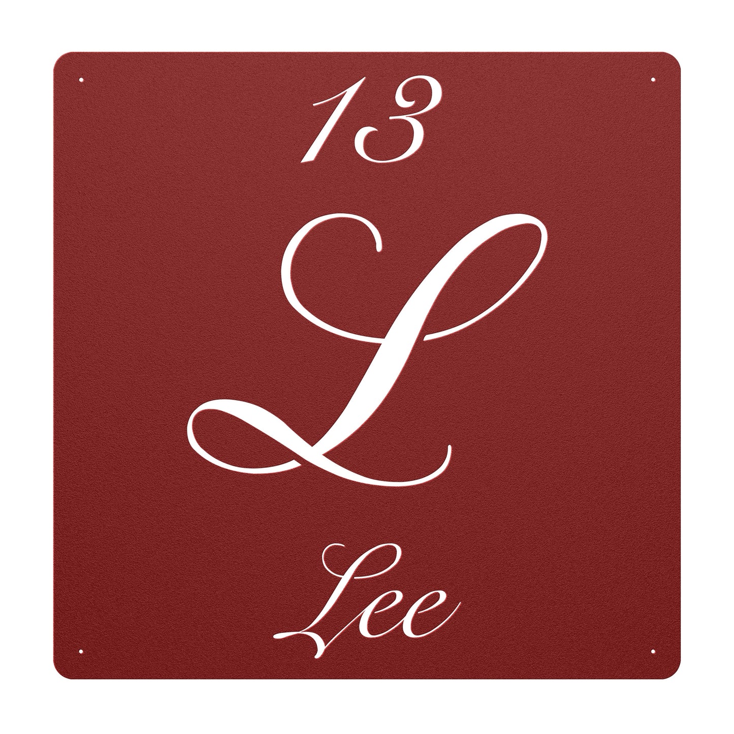 Elegant Letter L Family Name Sign