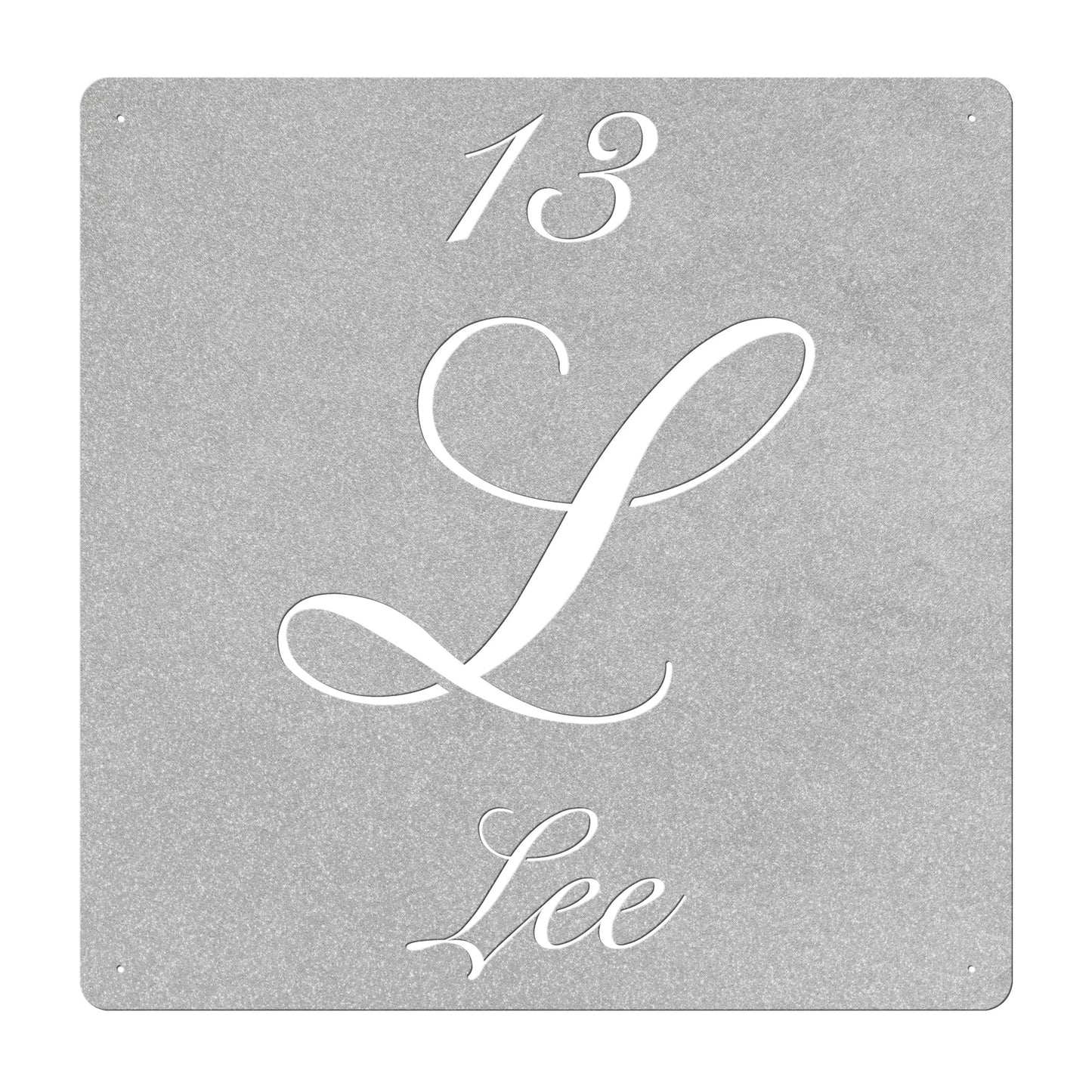 Elegant Letter L Family Name Sign