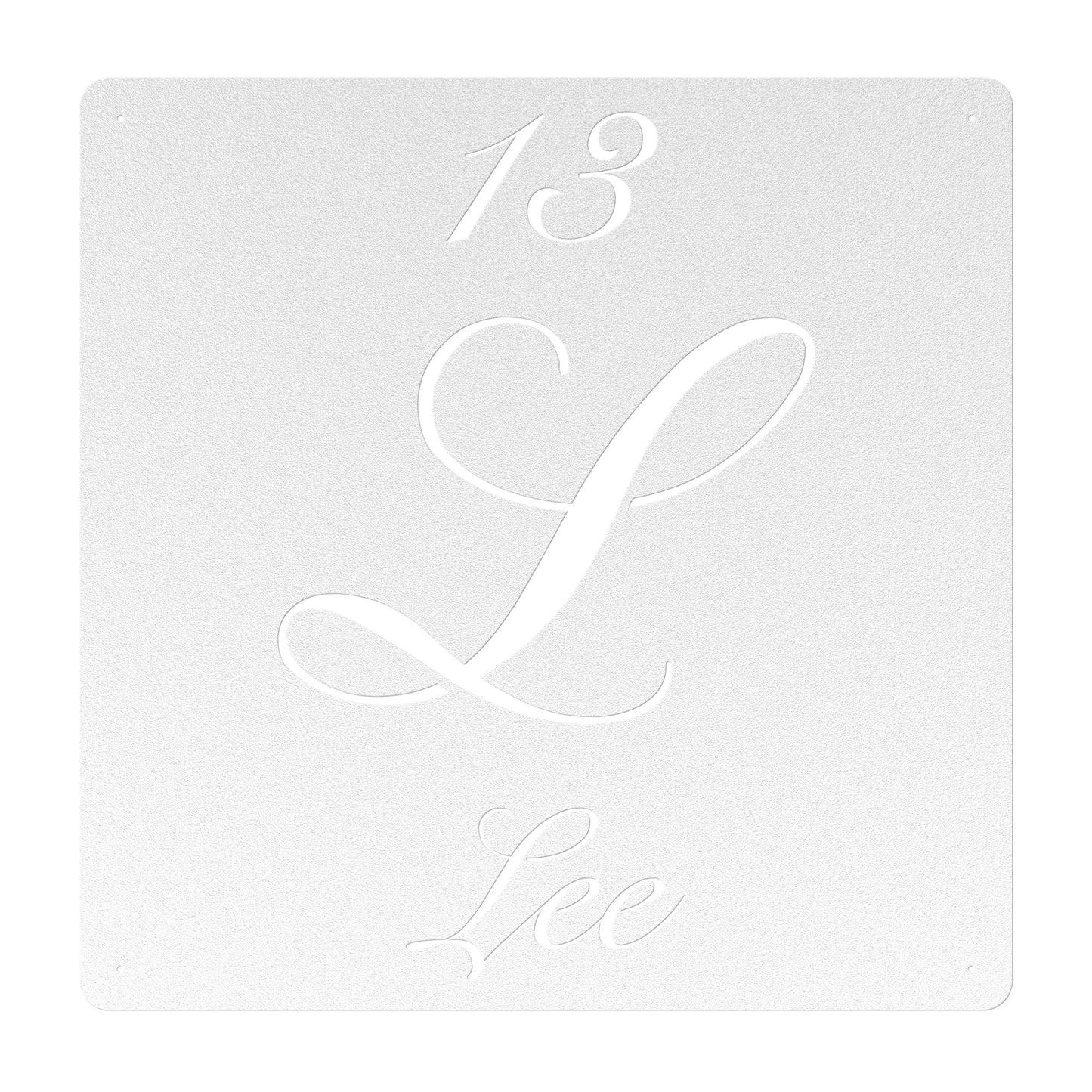 Elegant Letter L Family Name Sign