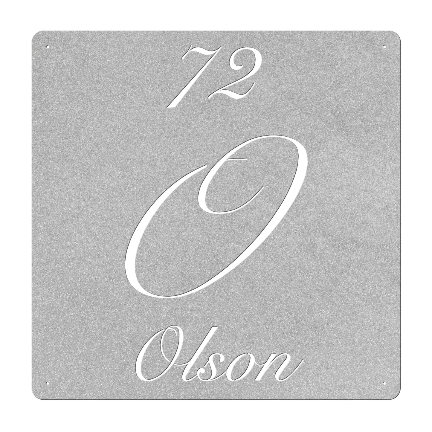 Elegant Letter O Family Name Sign