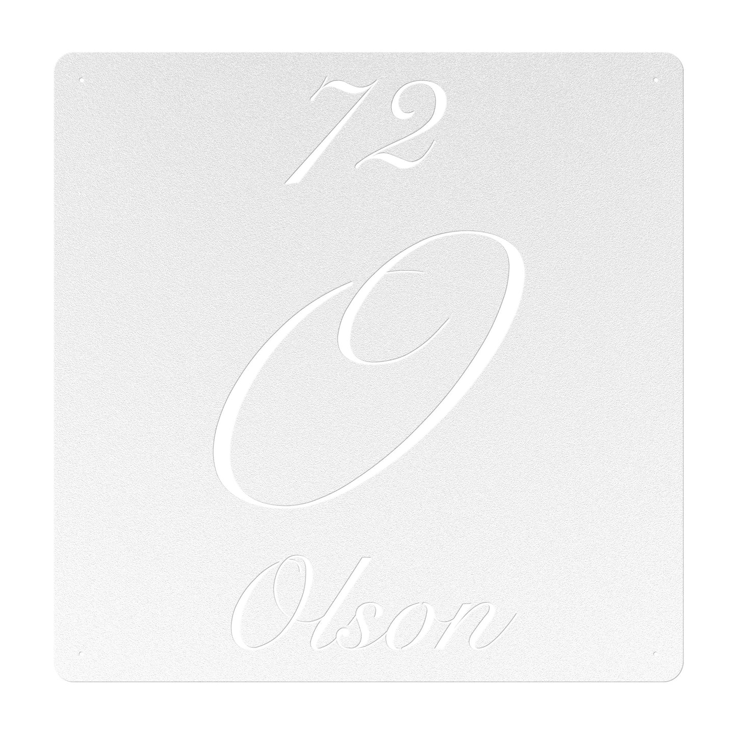 Elegant Letter O Family Name Sign