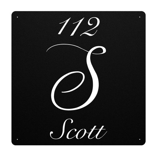 Elegant Letter S Family Name Sign