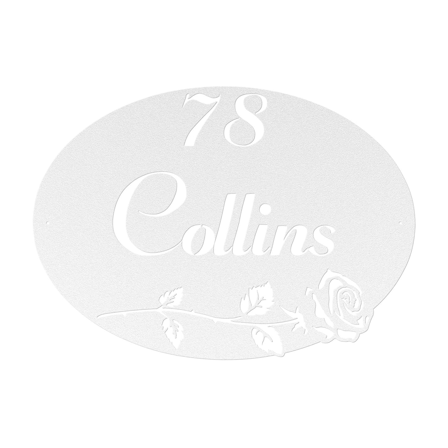 Elegant Script Family Name Sign C