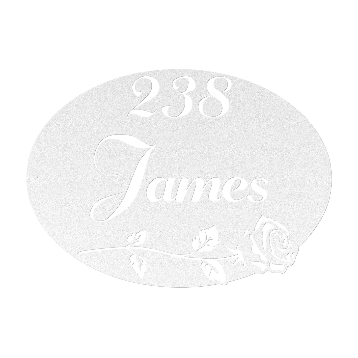 Elegant Script Family Name Sign J