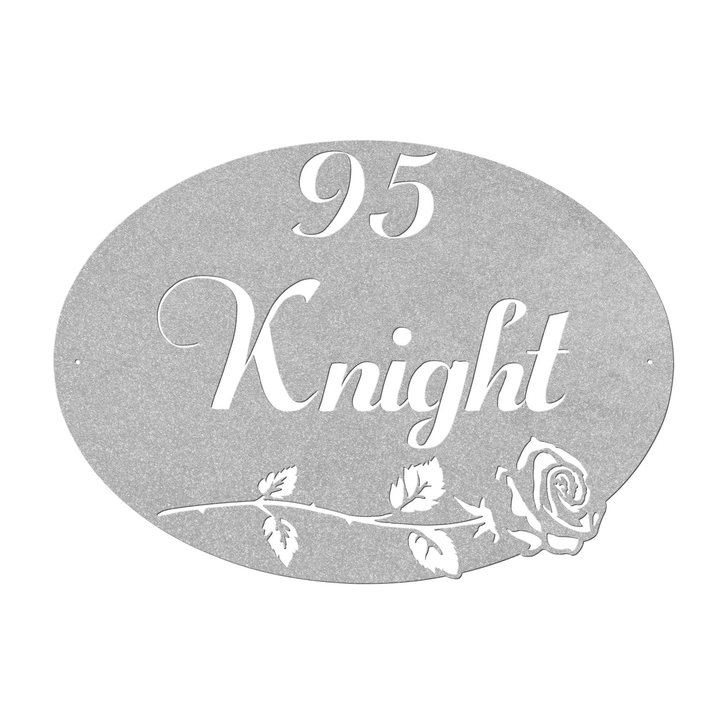 Elegant Script Family Name Sign K