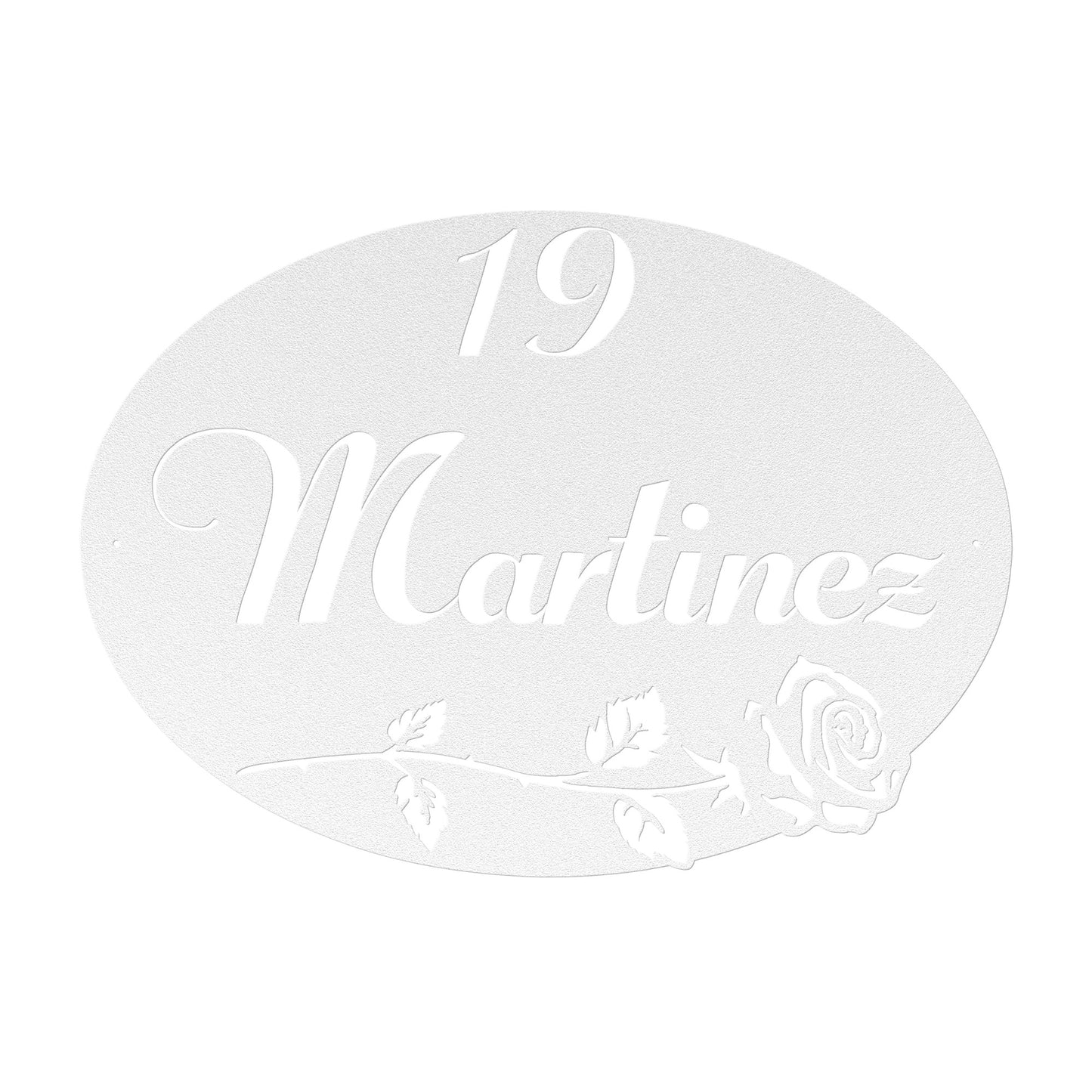 Elegant Script Family Name Sign M