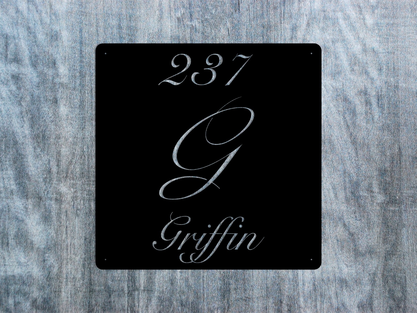 Elegant Letter G Family Name Sign