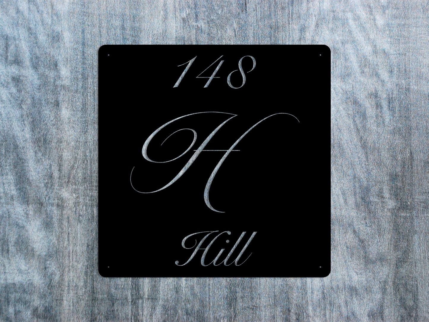 Elegant Letter H Family Name Sign