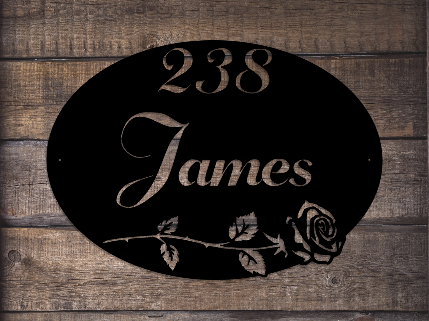 Elegant Script Family Name Sign J