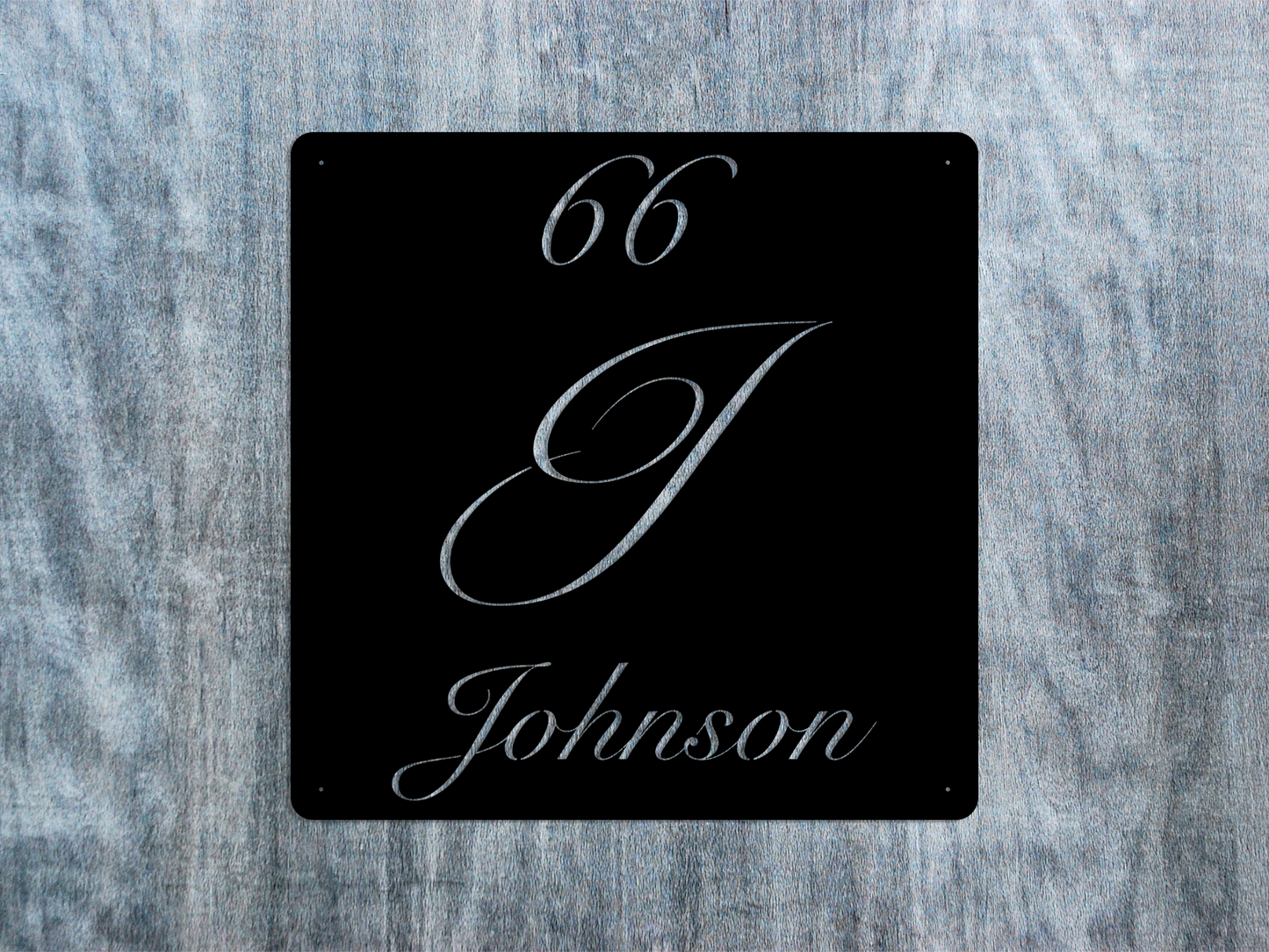 Elegant Letter J Family Name Sign