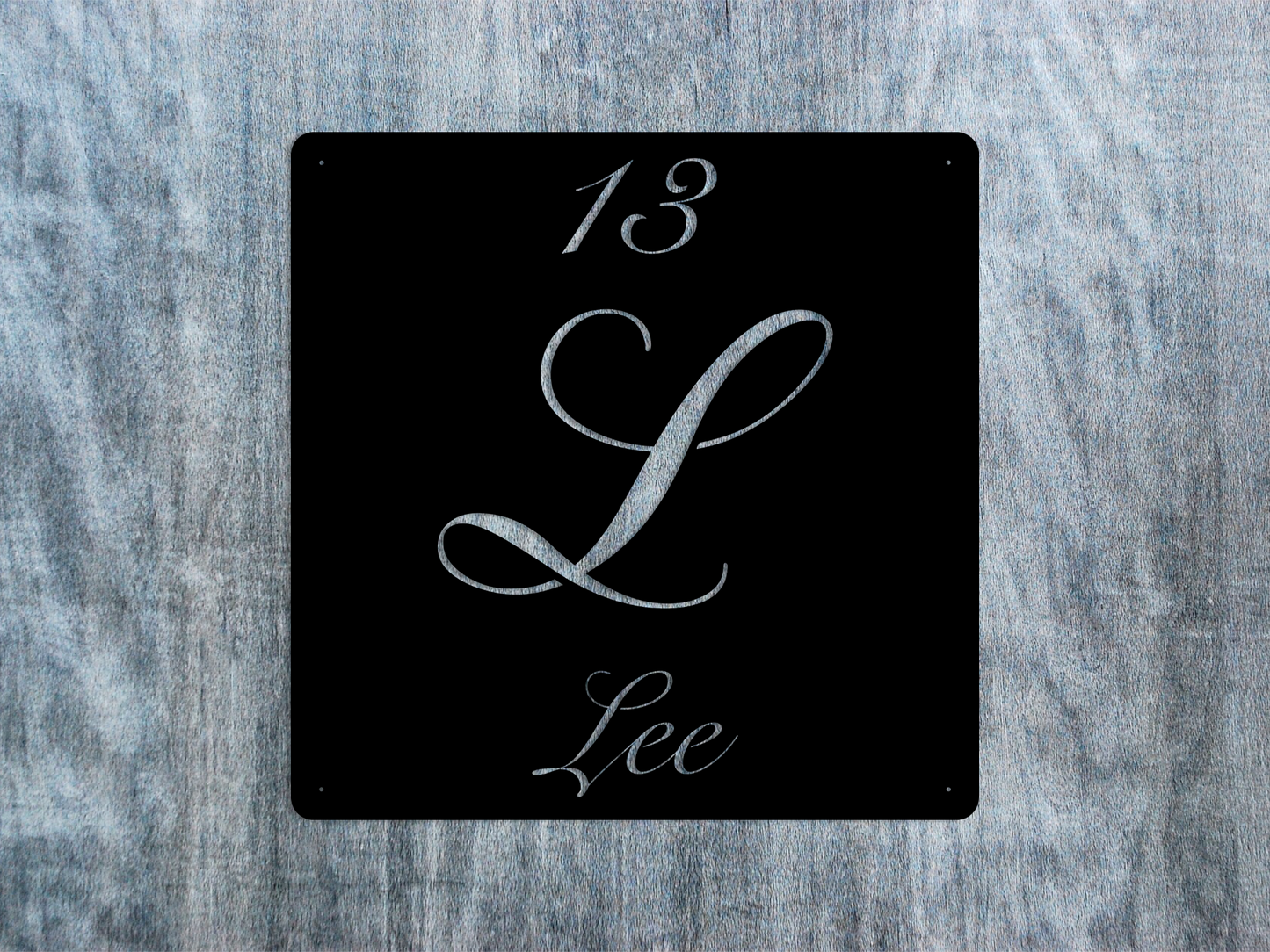 Elegant Letter L Family Name Sign